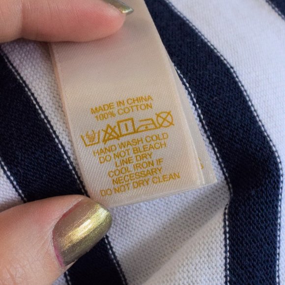 Kate Spade White and Blue Striped Tropez Top Bow 3/4 Sleeve - Picture 9 of 9